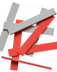 2-Tone Foam Strips - Grey / Red