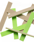 2-Tone Foam Strips - Tan / Chartreuse