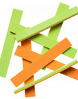 2-Tone Foam Strips - Chartreuse / Orange